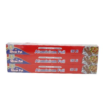Silver Pot Aluminium Foil - Perfect for Packing and Baking