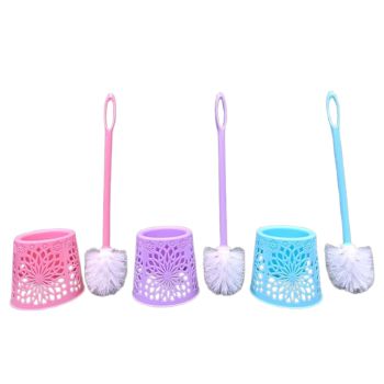 Decorative Toilet Brush Set with Holder | 3 Stylish Color