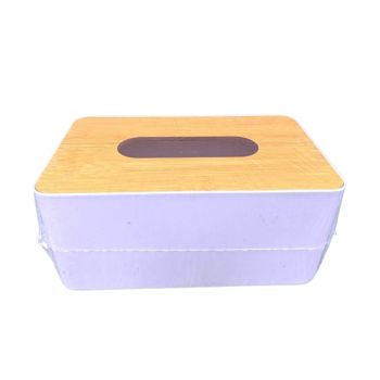 Stylish Wooden-Look Tissue Box Holder | Elegant Design for Home