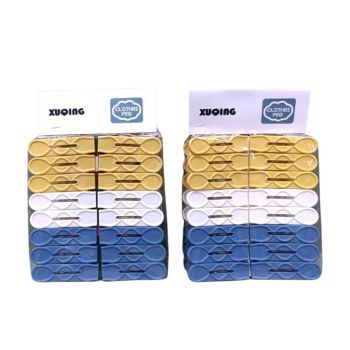 Durable Plastic Laundry Clips in Assorted Colors