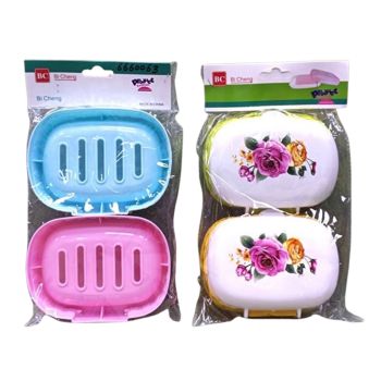 Elegant Floral Soap Cases with Draining Feature