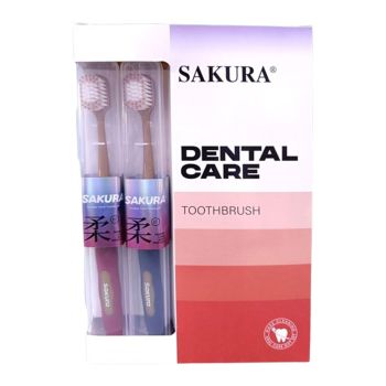 Sakura Dental Care Toothbrush Set | Soft Bristles for Gentle Cleaning