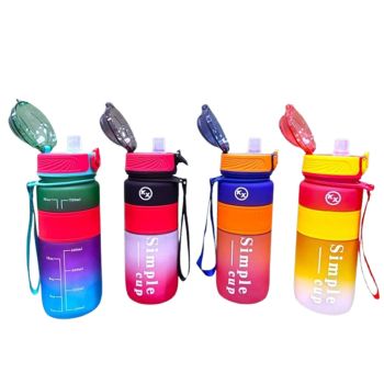 Colorful Leak-proof Water Bottles with Flip-Top Lid | 750ml