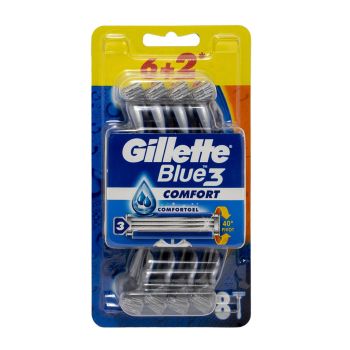 GILLETTE BLUE 3 DISPOSABLE RAZOR (6+2)