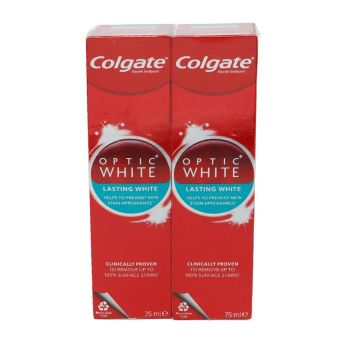 Colgate Optic White Toothpaste Whiter Teeth Stronger Gums 75Ml