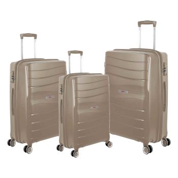 Solo Light Weight & Premium Quality 3 Piece Assorted Color Luggage Set 