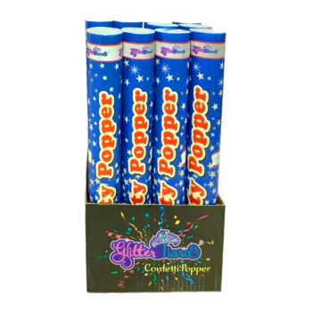 Metallic Stars Sparkling Confetti Popper 40Cm Set of 12 Pieces
