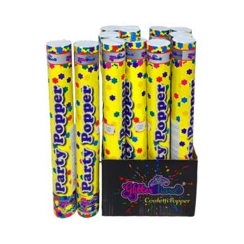 Crafted with Flower Design Multi-color Paper Bits Party Popper