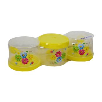 Plastic Package Containers Assorted Colors 3 Piece Set