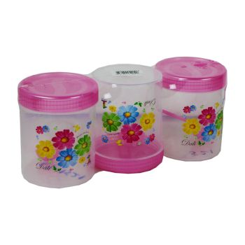 Premium Plastic Package Containers Set in Assorted Colors