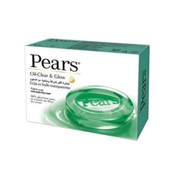 Pears Green Soap Oil Clear & Glow Elevating Cleansing to a Radiant Skin 125Gm