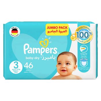 Pampers Baby-Dry Mega Pack 100% Leakage Protection Baby Diapers