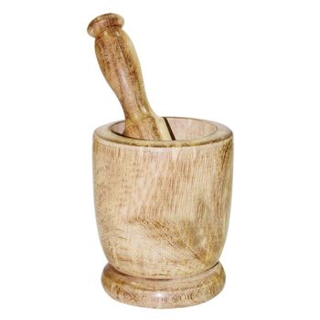 Wooden Mortar Handcrafted Tools for Culinary Mastery