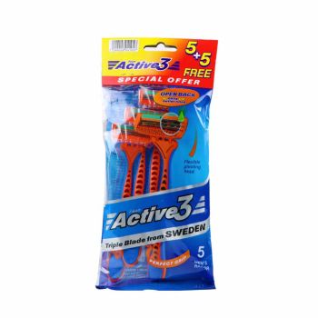 Feah Active 3 Sharp Edge Triple Blade Men's Razor Offer Pack
