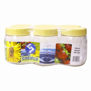 Plastic Jar With Lid 750ML