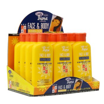 Lady Diana Face & Body Sunblock & Whitening Lotion SPF UV 40
