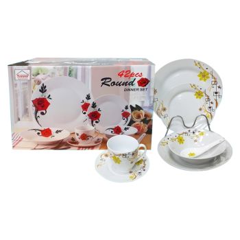 Timmy High Quality Round Shape 42 Pieces Dinnerware Set