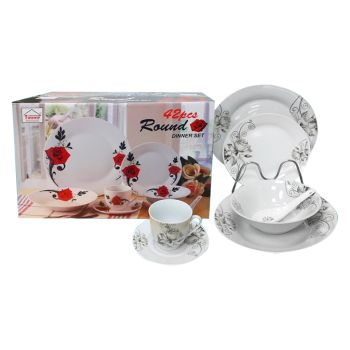 Timmy High-Quality Dinnerware Set Round Shape 42 Pieces 