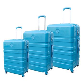 Goby's Expandable & Unbreakable Assorted Color Premium Quality 3 Piece Luggage Set