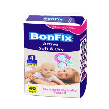 BonFix Active Soft & Dry Baby Diapers 4 Maxi Advantage Pack