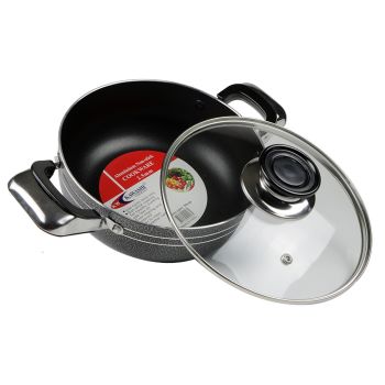 Kawashi's Finest Quality Non-Stick Dutch Oven with Glass-Lid 20Cm
