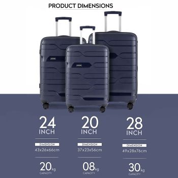 Beyond Basics Upgrade Your Travel Gear with Our 3-Piece Luggage Set